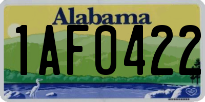 AL license plate 1AF0422