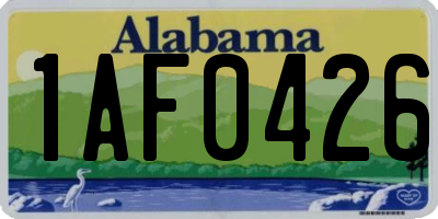 AL license plate 1AF0426