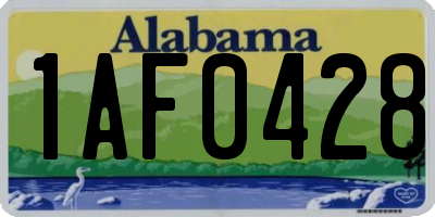 AL license plate 1AF0428