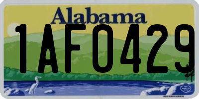 AL license plate 1AF0429