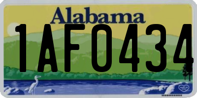 AL license plate 1AF0434