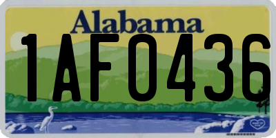 AL license plate 1AF0436