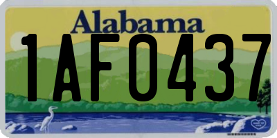 AL license plate 1AF0437