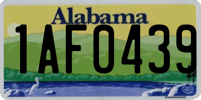 AL license plate 1AF0439