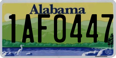 AL license plate 1AF0447