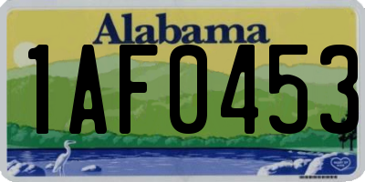 AL license plate 1AF0453