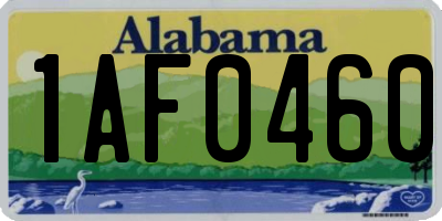 AL license plate 1AF0460