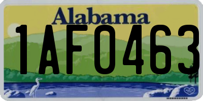 AL license plate 1AF0463