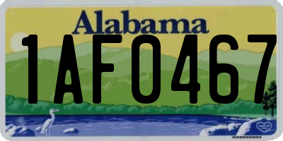 AL license plate 1AF0467