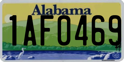 AL license plate 1AF0469