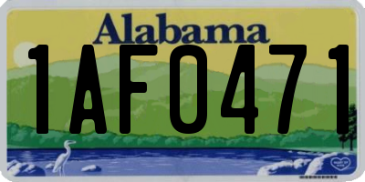 AL license plate 1AF0471