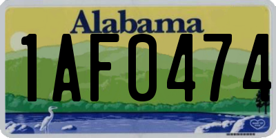 AL license plate 1AF0474