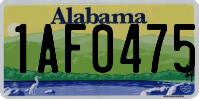 AL license plate 1AF0475