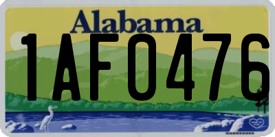 AL license plate 1AF0476