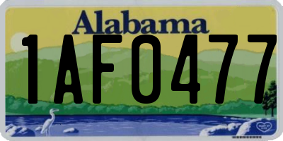 AL license plate 1AF0477