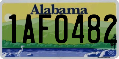 AL license plate 1AF0482