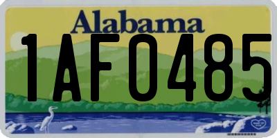 AL license plate 1AF0485