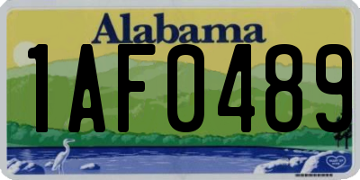 AL license plate 1AF0489