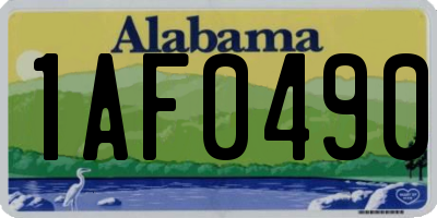 AL license plate 1AF0490
