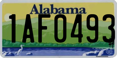 AL license plate 1AF0493