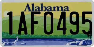 AL license plate 1AF0495
