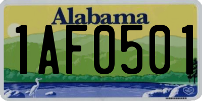 AL license plate 1AF0501