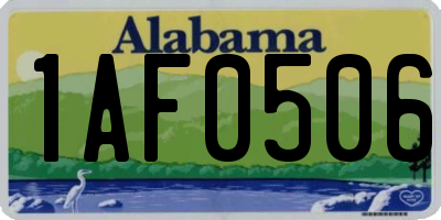 AL license plate 1AF0506