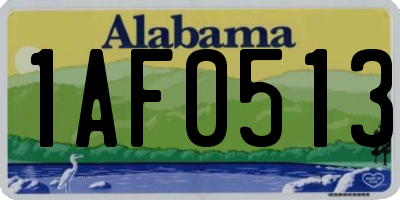 AL license plate 1AF0513