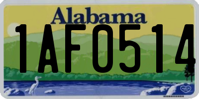 AL license plate 1AF0514