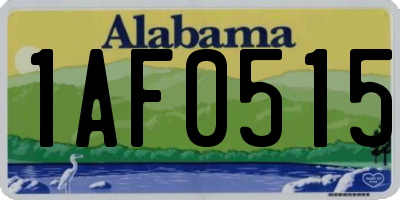 AL license plate 1AF0515