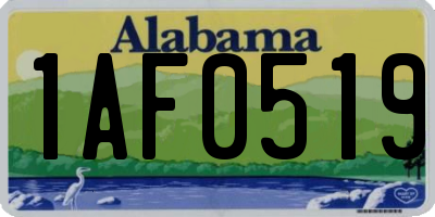 AL license plate 1AF0519