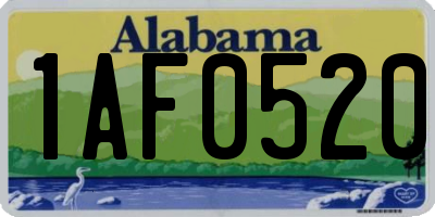AL license plate 1AF0520