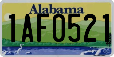 AL license plate 1AF0521