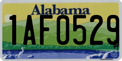 AL license plate 1AF0529