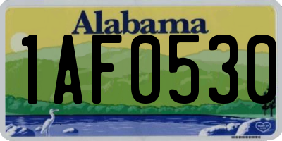 AL license plate 1AF0530