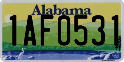 AL license plate 1AF0531