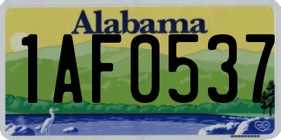 AL license plate 1AF0537