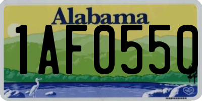 AL license plate 1AF0550