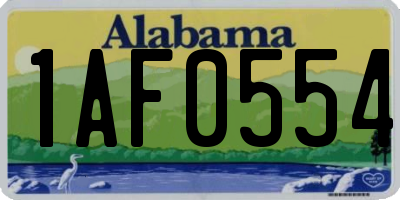 AL license plate 1AF0554