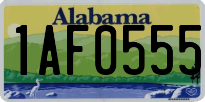 AL license plate 1AF0555