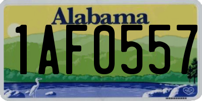 AL license plate 1AF0557