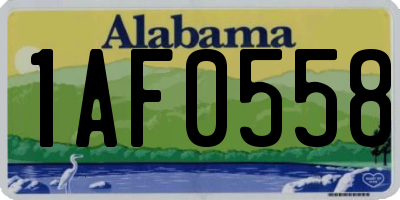 AL license plate 1AF0558