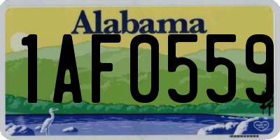 AL license plate 1AF0559