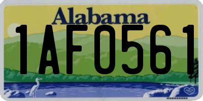 AL license plate 1AF0561