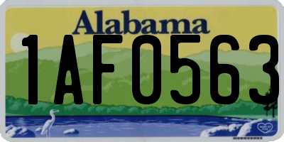 AL license plate 1AF0563