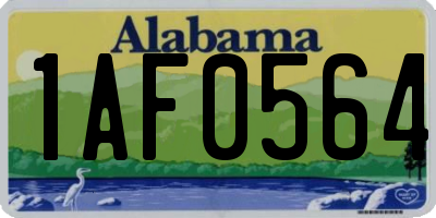AL license plate 1AF0564