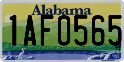 AL license plate 1AF0565