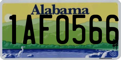 AL license plate 1AF0566