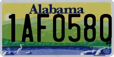 AL license plate 1AF0580