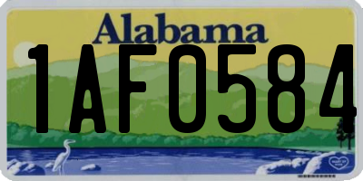 AL license plate 1AF0584